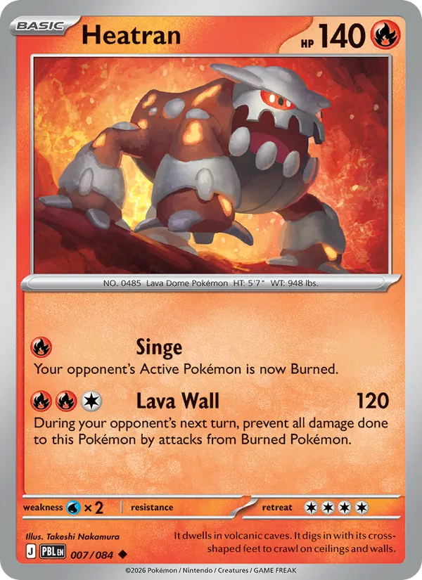 Card Heatran from the Pitch Black set
