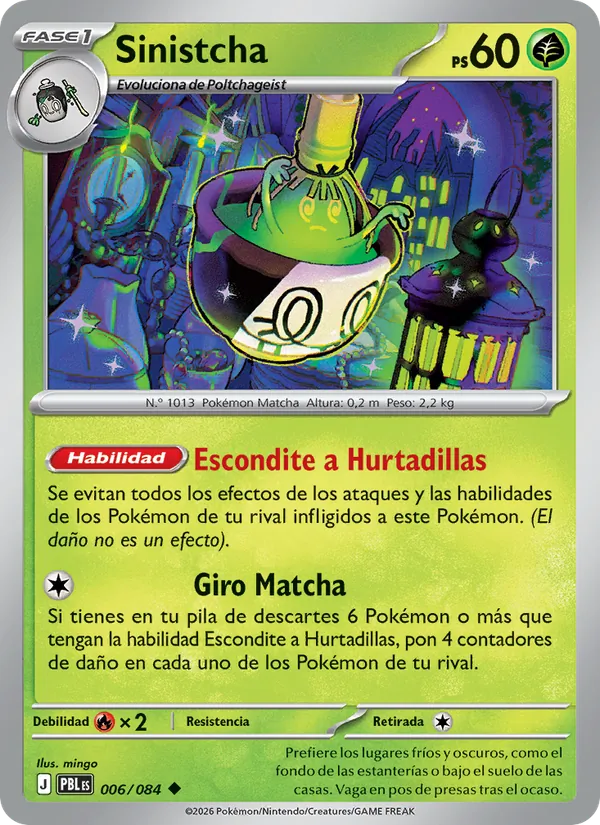 Carta Sinistcha del set Oscuridad Absoluta