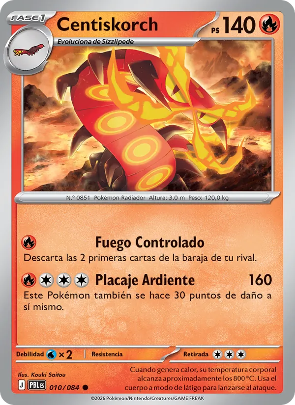 Carta Centiskorch del set Oscuridad Absoluta