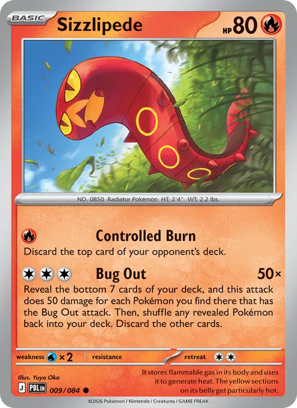 Card Sizzlipede from the Pitch Black set