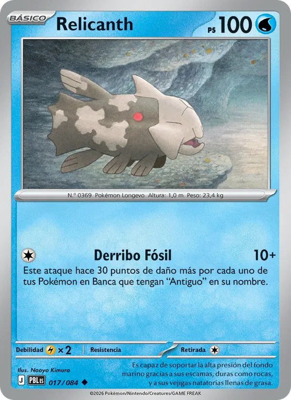 Carta Relicanth del set Oscuridad Absoluta