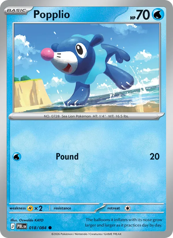Card Popplio from the Pitch Black set