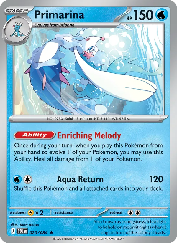 Card Primarina from the Pitch Black set