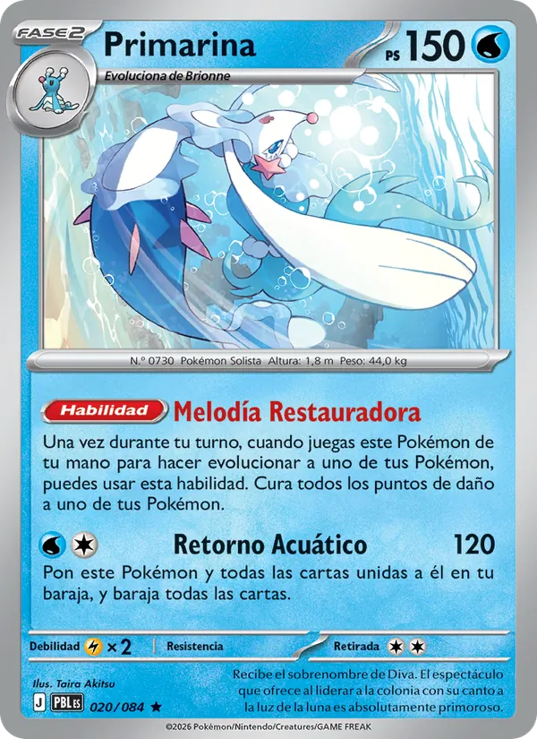 Carta Primarina del set Oscuridad Absoluta