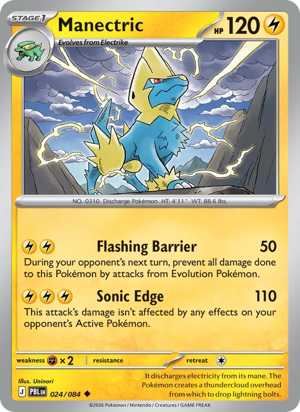 Card Manectric from the Pitch Black set