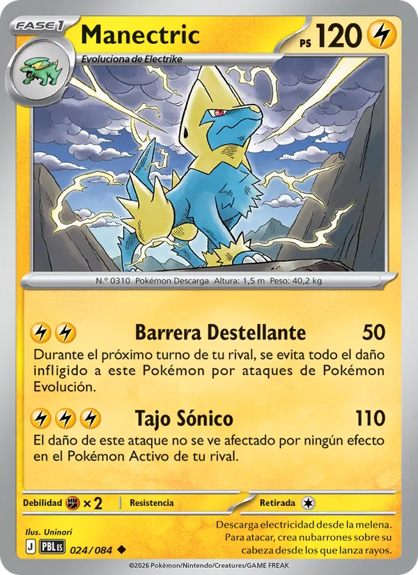Carta Manectric del set Oscuridad Absoluta
