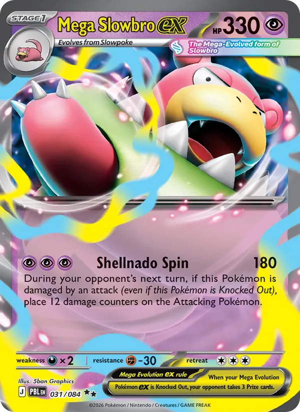 Card Mega Slowbro ex from the Pitch Black set