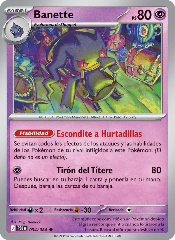 Carta Banette del set Oscuridad Absoluta