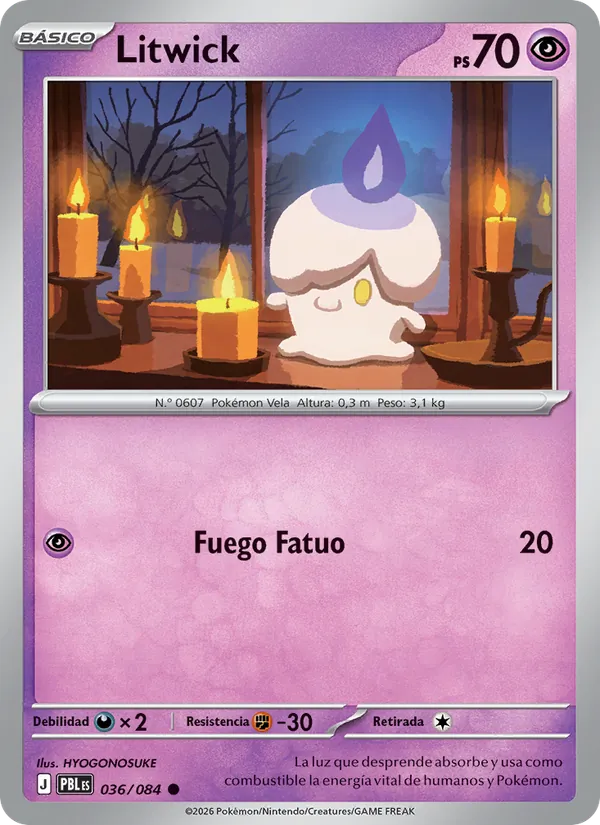 Carta Litwick del set Oscuridad Absoluta