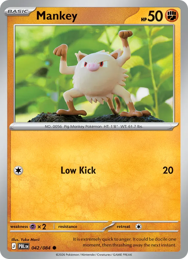 Card Mankey from the Pitch Black set