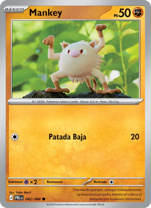 Carta Mankey del set Oscuridad Absoluta