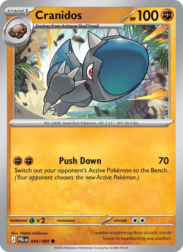 Card Cranidos from the Pitch Black set