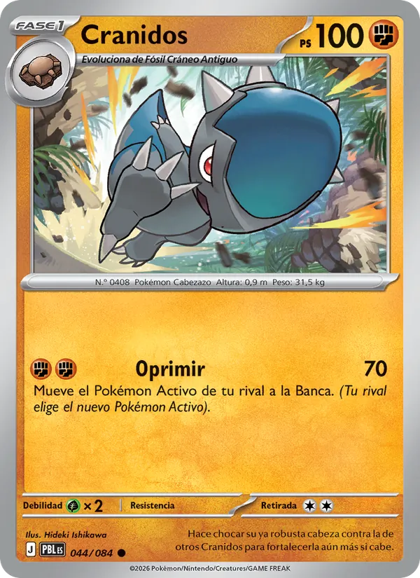 Carta Cranidos del set Oscuridad Absoluta