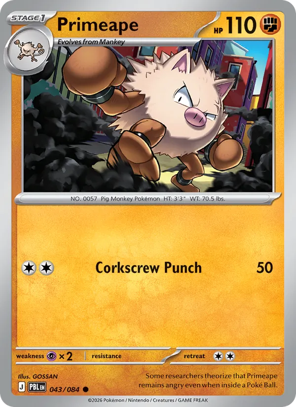 Card Primeape from the Pitch Black set