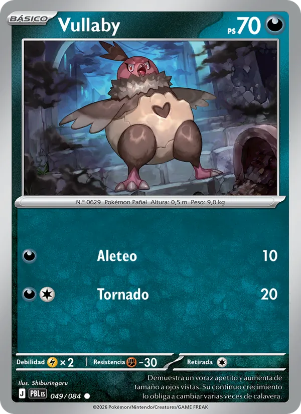 Carta Vullaby del set Oscuridad Absoluta