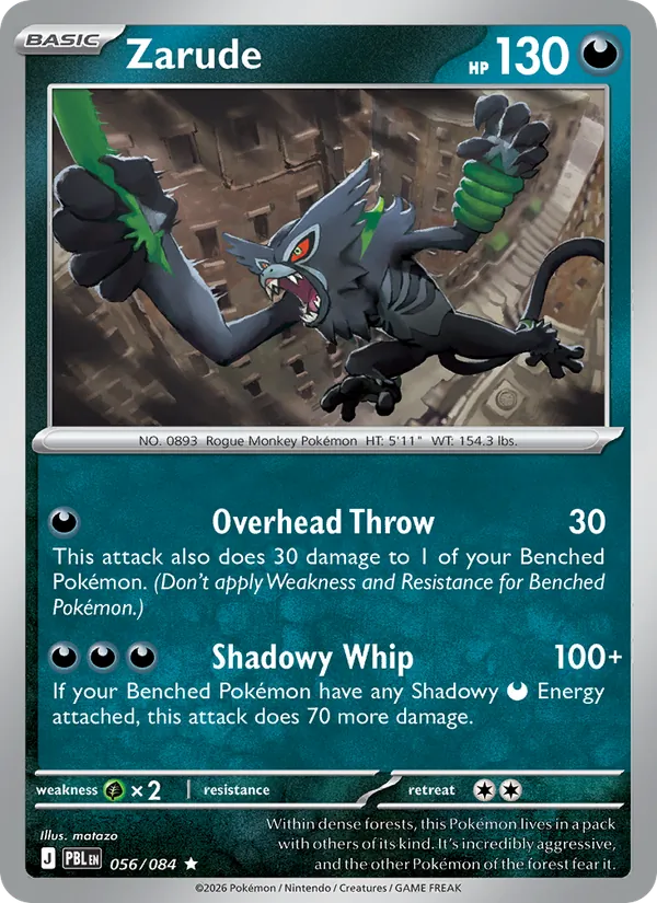 Card Zarude from the Pitch Black set