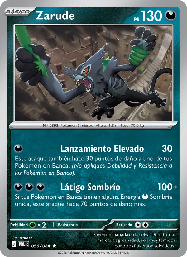 Carta Zarude del set Oscuridad Absoluta