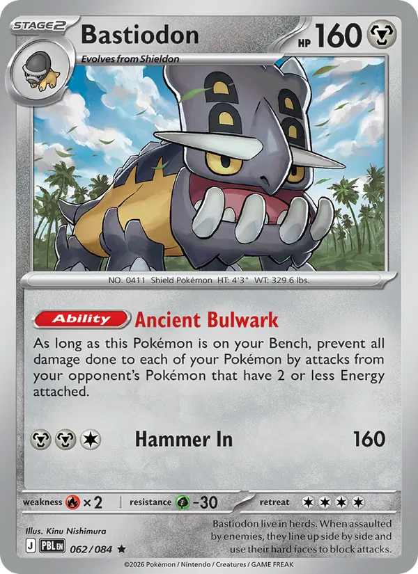 Card Bastiodon from the Pitch Black set