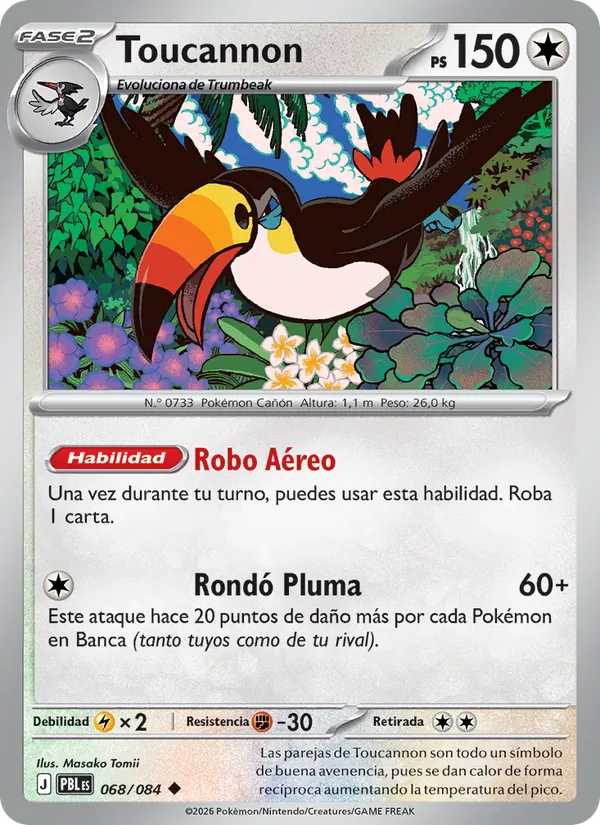 Carta Toucannon del set Oscuridad Absoluta