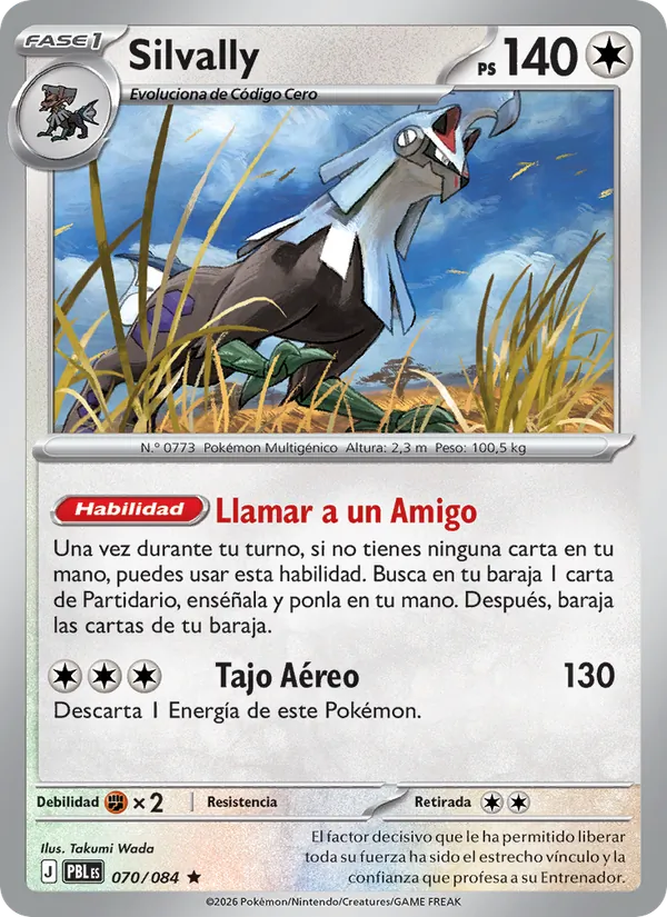 Carta Silvally del set Oscuridad Absoluta