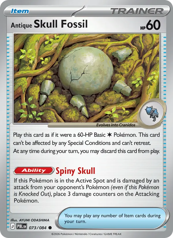 Card Antique Skull Fossil from the Pitch Black set