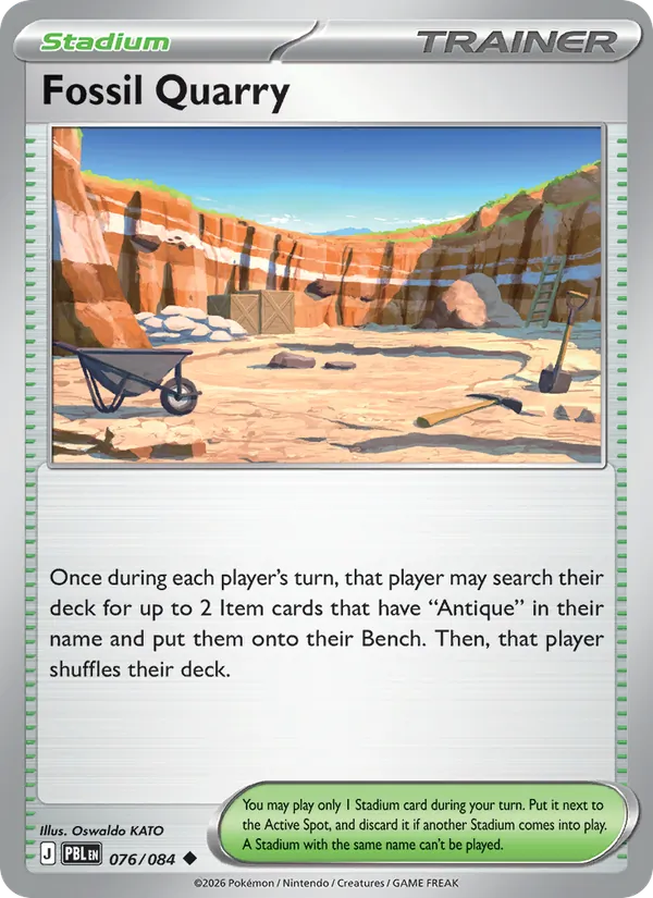 Card Fossil Quarry from the Pitch Black set