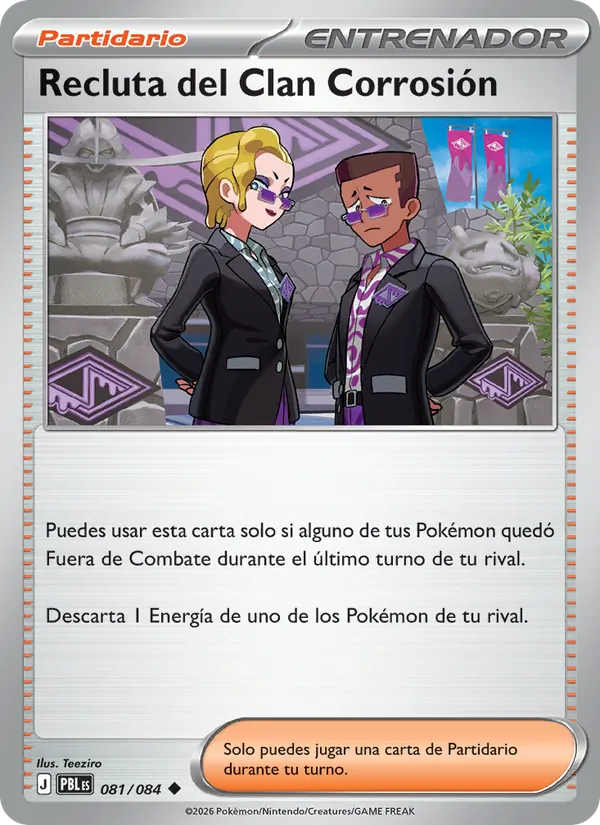 Carta Recluta del Clan Corrosión del set Oscuridad Absoluta