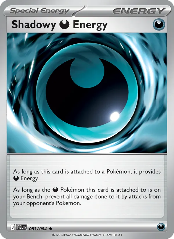 Card Shadowy Darkness Energy from the Pitch Black set