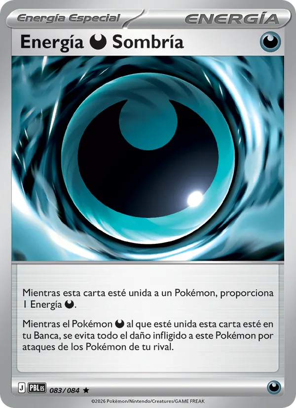 Carta Energía Darkness Sombría del set Oscuridad Absoluta