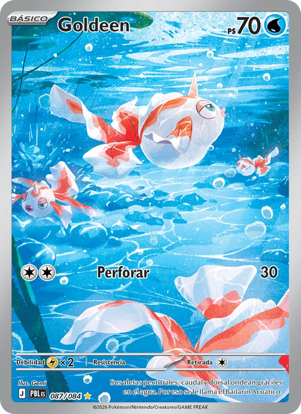 Carta Goldeen del set Oscuridad Absoluta