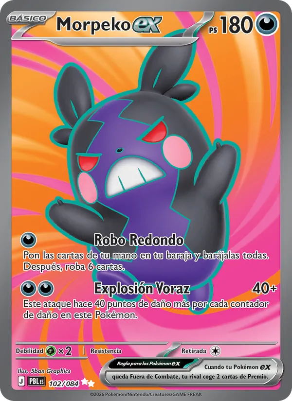 Carta Morpeko ex del set Oscuridad Absoluta