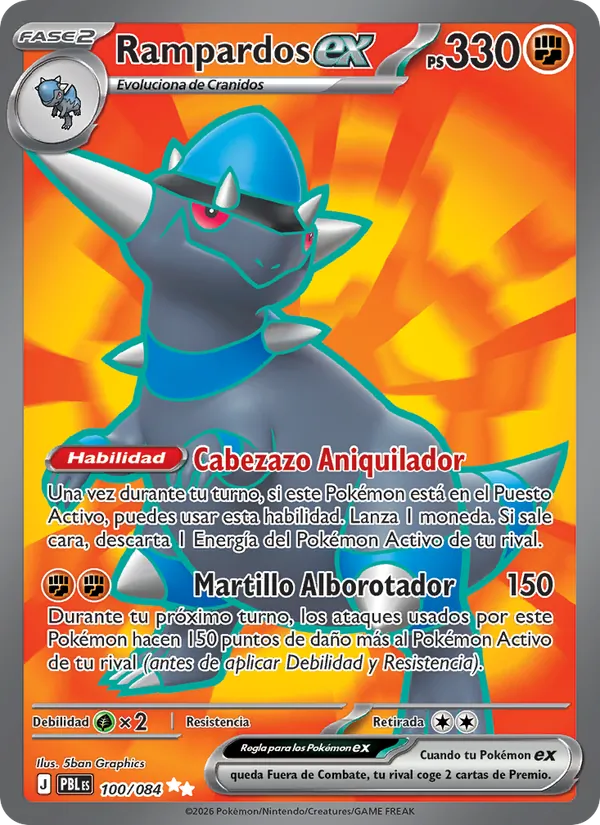 Carta Rampardos ex del set Oscuridad Absoluta