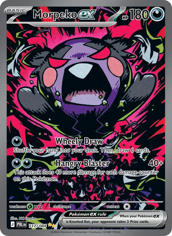 Card Morpeko ex from the Pitch Black set